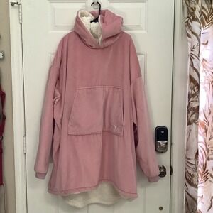 The COMFY Original Oversized Blanket Hoodie Microfiber Fleece Blush One Size